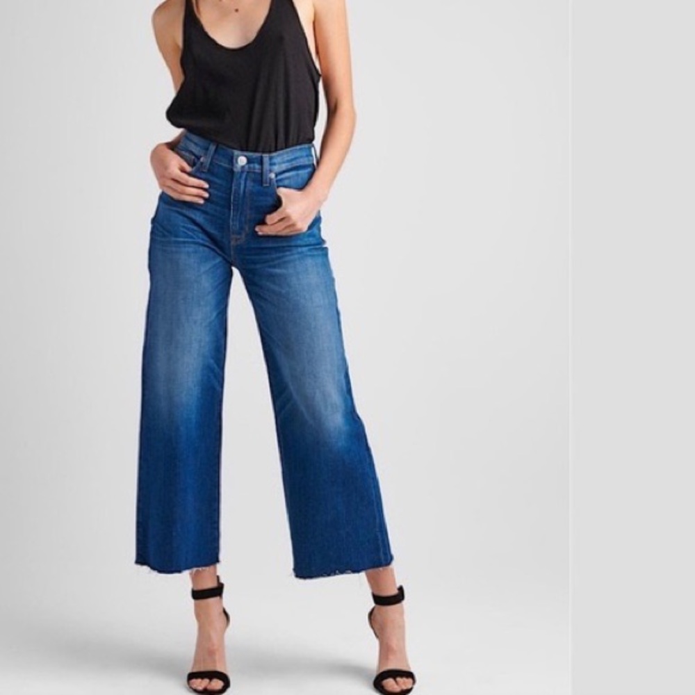 Hudson Jeans Holly High Rise Wide Leg Crop size 27 in Wash Own It